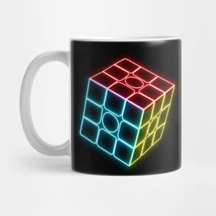 Neon Cube - Rubik's Cube Inspired Design for people who know How to Solve a Rubik's Cube Mug